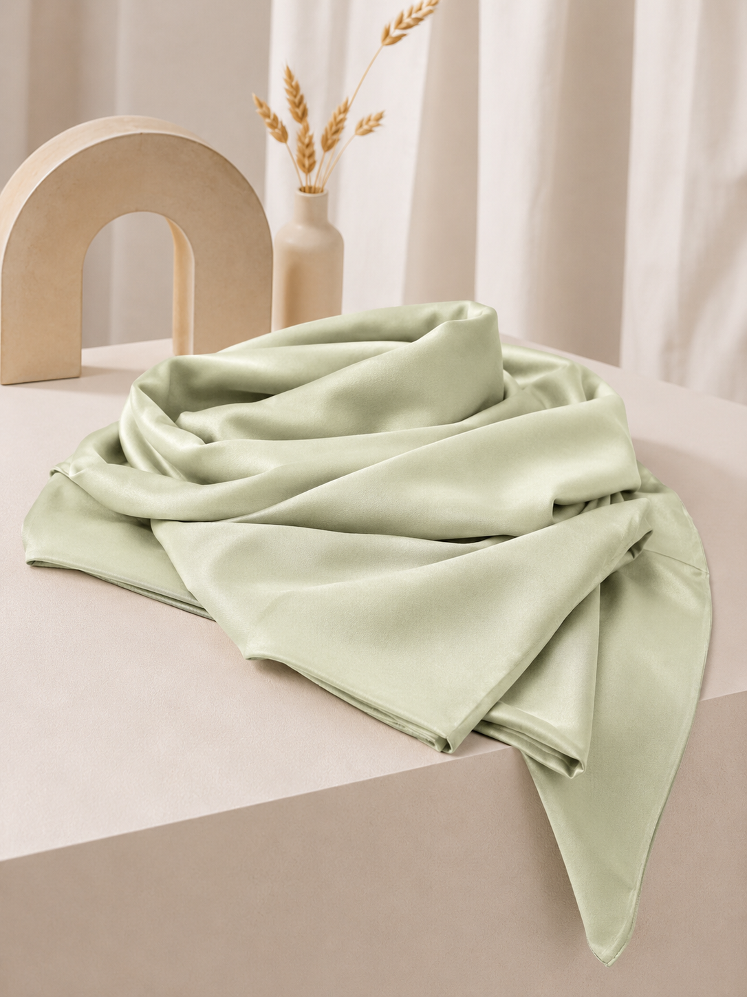 Foulard vert d’eau claire
